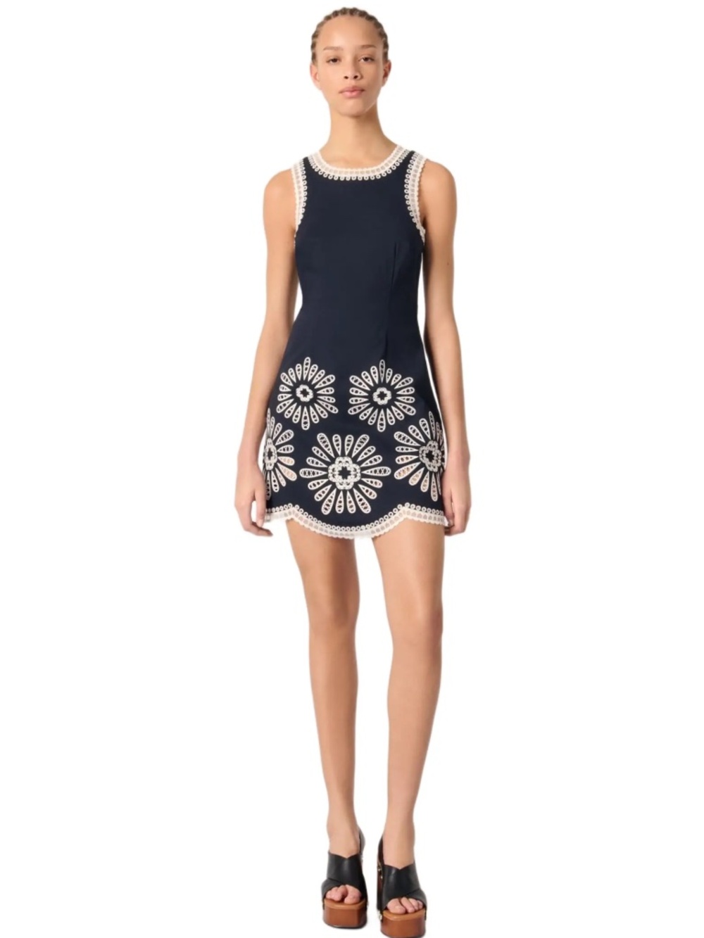 Ruba mini dress with crochet details